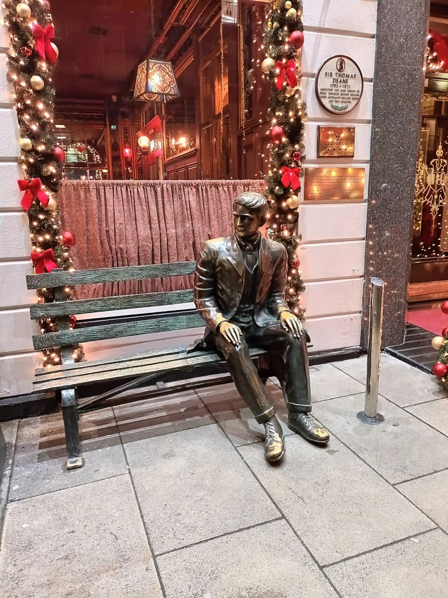 The Michael Collins statue at the Imperial's entrance